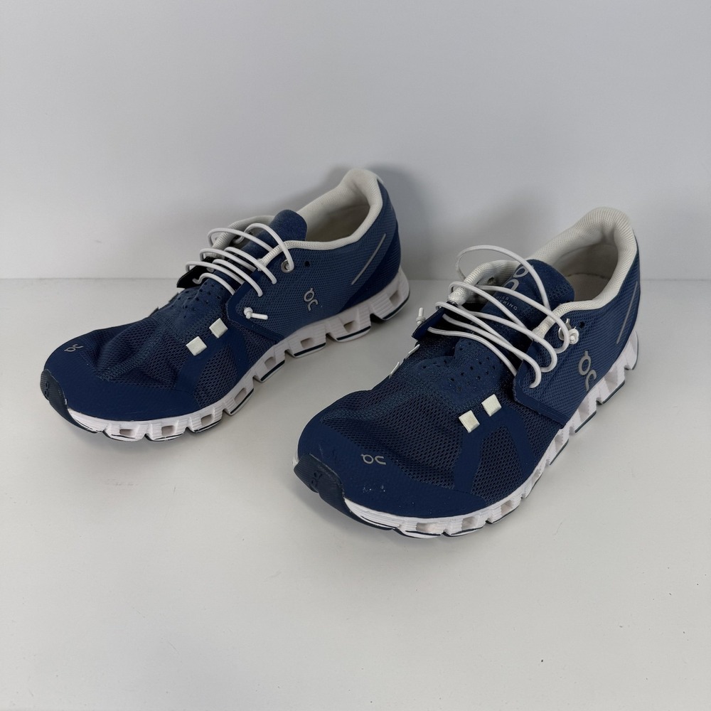 On Shoes Womens 8.5 Blue Cloud 5 CloudTec Running Mesh Athletic Low Top Sneakers - Picture 2 of 9